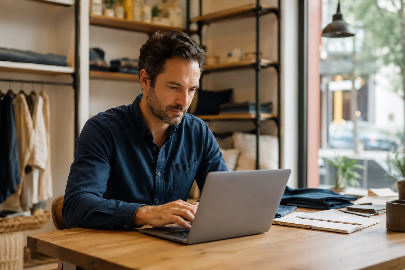 Local business owner using professional SEO services